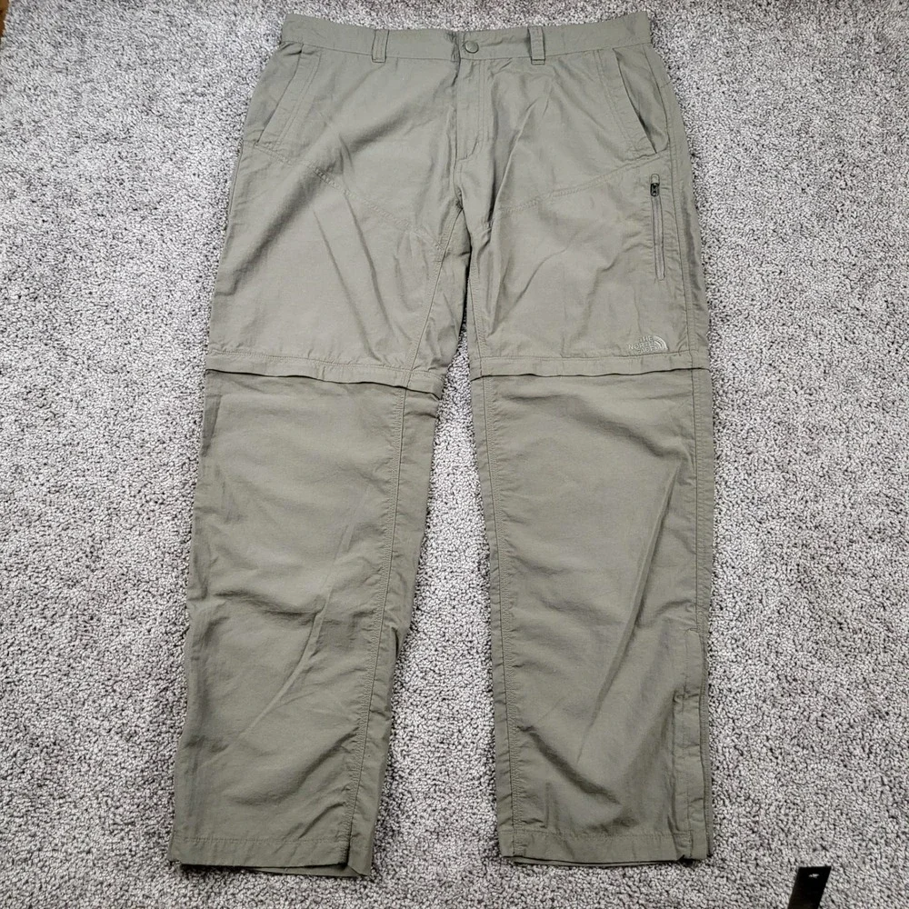 The North Face Mens 38‎ Regular Horizon Convertible Ripstop Pants Olive Green